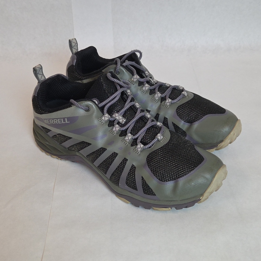 Merrell Women Siren Edge Q2 Olive and Black Trail Hiking Shoes Size 11